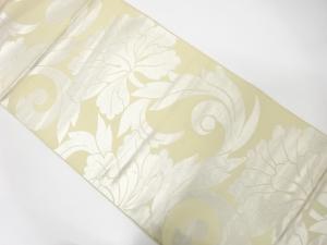 アンティーク　花唐草模様織り出し全通袋帯（材料）